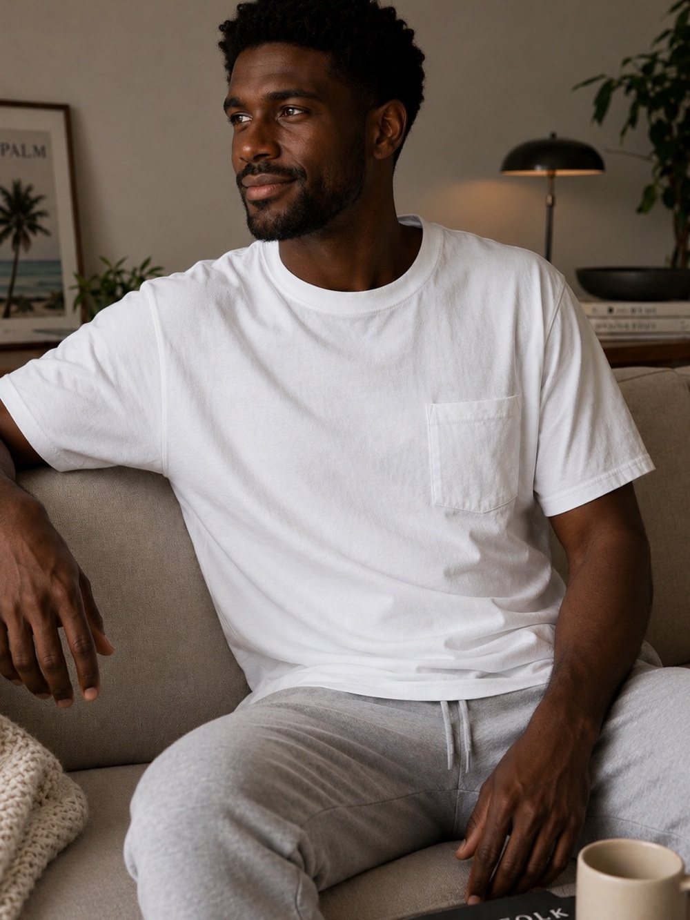 NWT Goodfellow & Co White Relaxed Fit Tee in Size Medium